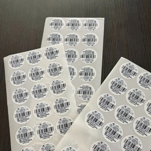 Etiquetas Adhesivas Redondas Anti-Falsificación con Código QR y Código de Barras Variables, Impresión Personalizada para Autenticación de Productos - Product Image 2