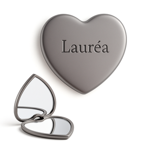 Factory Direct Silver Mirror Heart Shape Mirror Compact Mirror for Travel OEM Custom Design Supplier