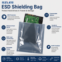 Sacs antistatiques ESD à soufflet ouvert pour circuits imprimés (PCB) et composants électroniques CMS, thermoscellables, pour blindage électronique