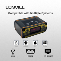 LONVILL Lecteur de balayage longue portée Ethernet code à barres led code scan code 1d Code 128 pharma code 2d fix scanner