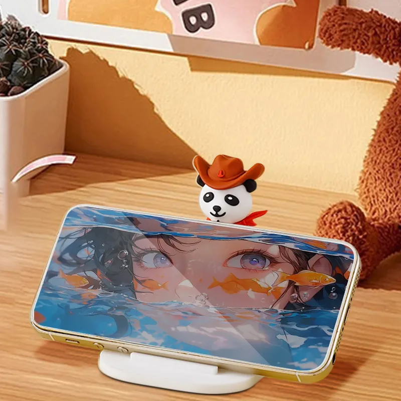 Support de prise de téléphone personnalisé OEM/ODM Support de téléphone Support en PVC Support de téléphone portable de bureau en silicone avec dessin animé