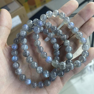 Bracelets en Labradorite Naturelle Brésilienne à Éclat Bleu en Gros, <span class=keywords><strong>Bracelet</strong></span> Personnalisable en Cristal de Guérison pour Hommes et Femmes - Product Image 4