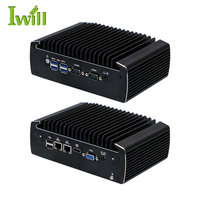 Mini PC Industrial sin Ventilador, Intel I5 de 4ª y 6ª Generación, N5095, Computadora Integrada, 2 COM RS232 RS485, PC Robusto en Caja para Automatización