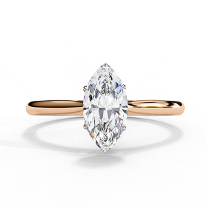 Modern Rose Gold <b>Diamond</b> <b>Ring</b> for Women Classic Elegant Fashion Daily Wear Jewelry Stylish Design Shiny Finish Gift Look - Product Image 1