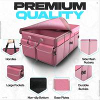Organisateur de coffre de voiture pliable, grand, durable, en Oxford 600D, boîte de rangement portable pour coffre avec plusieurs compartiments