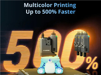 Stampante 3D Flashforge C5 Creator 5 con 4 Testine Multicolore PLA, Nuova Stampa Multi-Materiale ad Alta Velocità 600mm/s Senza Rifiuti e Senza Purge