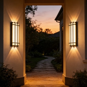 Lampada da Parete per Esterni LED Architettonica Quadrata in Alluminio IP65 per Esterni di Edifici e Paesaggi - Product Image 1