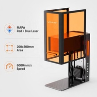 Graveur laser double VMYTH Genesis-M2 30W infrarouge 20W diode bleue 200x200mm, machine de gravure de bureau pour plastique, contreplaqué, MDF, neuf