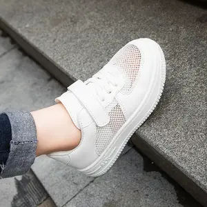 Shangzhou OEM Chaussures Blanches tüm maç nefes Mesh beyaz Sneakers ayakkabı çocuklar