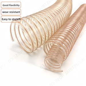 Nhà Máy bán hàng trực tiếp linh hoạt PU Hose Vacuum Air Duct chống cháy và chịu áp lực <span class=keywords><strong>Polyurethane</strong></span> ống thép - Product Image 2