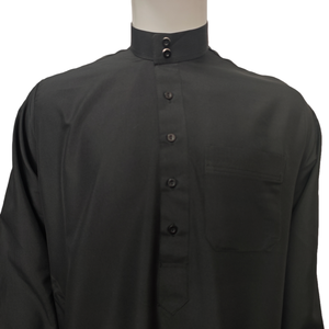 ชุดโทบแบบเรียบร้อยสไตล์กาตาร์สำหรับผู้ชาย แขนยาว คอตั้ง ระบายอากาศได้ดี ป้องกันไฟฟ้าสถิตย์ ความยาวระดับข้อเท้า ผ้าโพลีเอสเตอร์สำหรับฤดูใบไม้ผลิ - Product Image 2