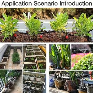 Tête d'irrigation goutte à goutte rouge à huit trous, débit réglable, pour l'arrosage des plantes de jardin, ensemble d'accessoires pour système d'arrosage, 90-150 pièces - Product Image 3