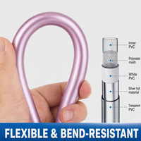 Manguera de Ducha de PVC Rosa con Longitudes Opcionales y Superficie de Fácil Cuidado para Programas de Reemplazo de Accesorios de Baño Modulares