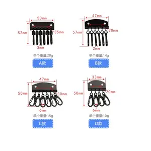 DWDP 6个独立夹钥匙扣夹钱包钥匙扣硬件，身份证夹金属钥匙扣