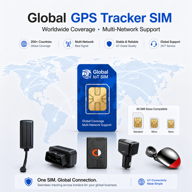 Super Cost-Effective High-Speed 4G LTE SIM Card for Europe Massive Data Waterproof Real-Time for GPS Devices Via Android App PC