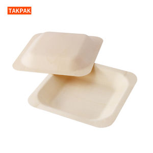 Plateaux de <span class=keywords><strong>service</strong></span> en bois écologiques, assiettes carrées en bois, plateaux de <span class=keywords><strong>service</strong></span> en bois - Product Image 6