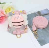 Harnais personnalisé pour chat, petit modèle, avec décorations ailes tendance, accessoires réglables pour animaux de compagnie, ensemble laisse de promenade pour la décoration