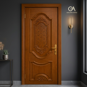 Puerta Interior Contemporánea GA-31S de Madera Sólida con Acabado para Apartamento, Dormitorio o Villa - Product Image 1