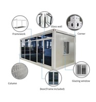 Maison préfabriquée modulaire en conteneur maritime détachable de taille personnalisée, 3 chambres, conteneur portable mobile, bar à café
