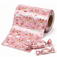 Rouleau de film d'emballage cadeau de Noël imprimé sur mesure, papier d'emballage pour les fêtes, rouleau de papier pour emballer des bonbons et des cadeaux