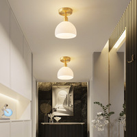 Plafonnier moderne à capteur AC avec base en laiton et CRI 90 élevé, montage encastré pour salon, couloir, chambre, entrée