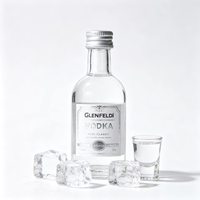 Bouteille en verre extra clair de haute qualité 500 ml pour alcool, whisky, tequila, avec bouchon gratuit, sérigraphie et boîte personnalisée