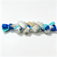 Jouet en peluche personnalisé en fourrure d'animal véritable (lapin/chien) de haute qualité pour chien, jouet interactif d'extérieur à tirer et à mâcher, en gros
