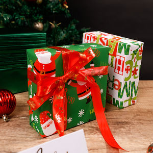 2024 New Christmas Printed Gift <b>Wrapping</b> <b>Paper</b> Packing 43*300 cm Holiday <b>Roll</b> Gift Packing <b>Paper</b> - Product Image 6