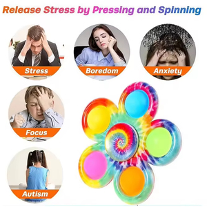 Thiết Kế Mới Đồ Chơi <span class=keywords><strong>Fidget</strong></span> Cảm Giác Đồ Chơi Đẩy Pop Bong Bóng Ngón Tay Spinner Đơn Giản Tay Chân Pad Spinner - Product Image 6