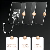 Gantungan baju, 75 kabel kapasitas bantalan beban kuat merekat sendiri stiker PVC kait mantel gantungan baju Neatening penyimpanan