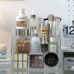 Transparent Acrylic Cosmetic Organizer 3 Tier Desktop <b>Storage</b> Box For Makeup Skincare Perfume <b>Dressing</b> <b>Table</b> Holder - Product Image 4