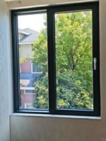 Fenêtre à battant fixe en alliage d'aluminium avec moustiquaire en acier inoxydable, double vitrage trempé, insonorisée et isolante thermiquement