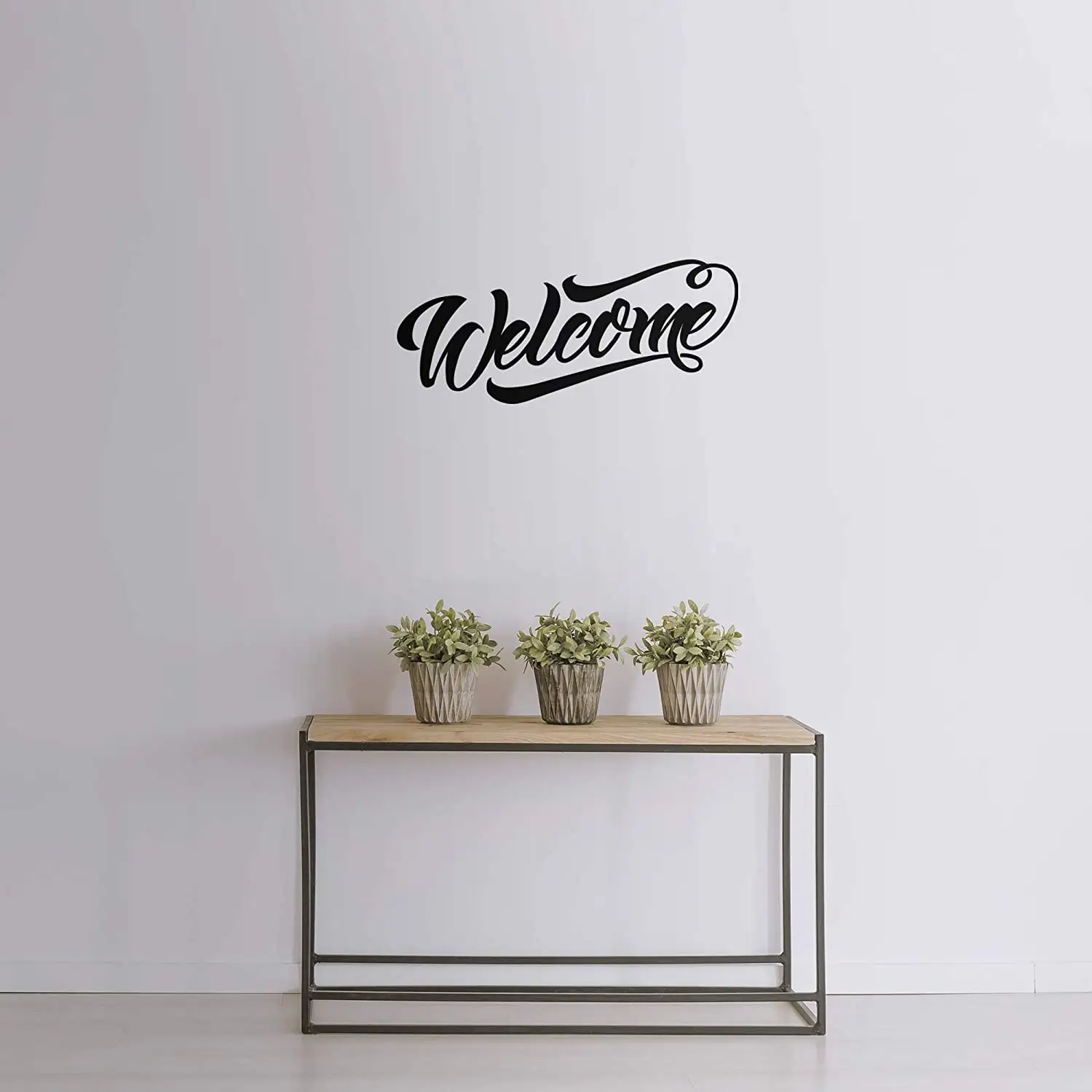 Metal Wall Decor Welcome Decorative Art For Living Room Bathroom Kitchen Or Bedroom Modern Black Hanging Decorations