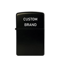 Briquet à kérosène coupe-vent personnalisé avec logo gravé au laser, en métal, multicolore, pour cigarettes