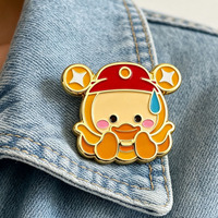 Broche en métal imitation antique mignonne en gros, accessoire pour sac et vêtement, badge décoratif animal de dessin animé