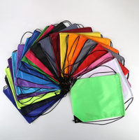 Sac à cordon personnalisé avec logo promotionnel, en polyester 210D, pour le shopping, le sport et la gym.