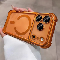 Coque de téléphone magnétique plaquée 18 Pro pour iPhone 18 Pro Max 17 Pro 13 14 15 16 Plus, antichoc, protection d'objectif, en acrylique