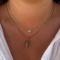 Collar de Plata de Ley 925 con Baño de Oro de 18K, Diseño de Ojo con Circonita, Colgante de Borla de Plata de Ley 925