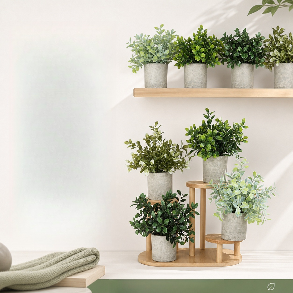 Evergreenwrap Six Layers Peperomia Faux Bonsai Desktop Ornament ...