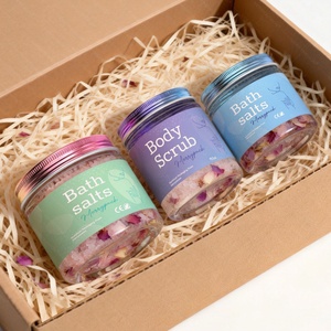 Leak-Proof Bath Salt Jar with Aluminum Lid Reusable Plastic Storage Jar for <b>Body</b> <b>Scrub</b> - Product Image 1