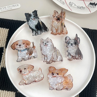 Nouvelle pince à cheveux en PVC pour femmes, faite à la main, mignonne, en forme de chiot, design de chien, pince à cheveux personnalisée pour queue de cheval, pince à cheveux de requin, accessoire pour cheveux