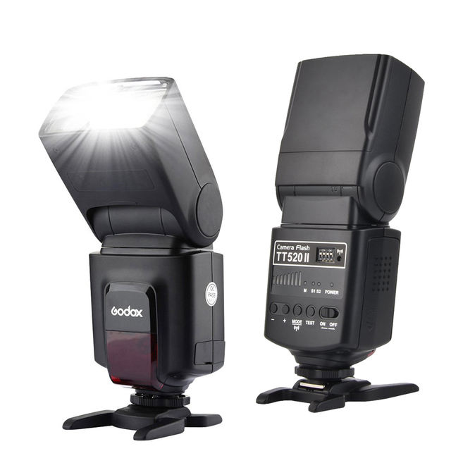 Original Godox TT520II Camera Flash Speedlite with Built-in 433MHz Wireless Signal & Remote Trigger for Canon Nikon Sony Fuji