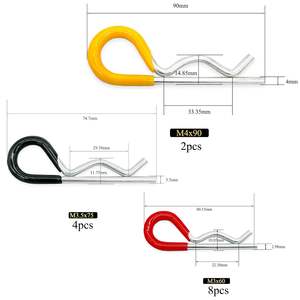 14 pièces Goupilles fendues en acier robuste à ressort pour remorques, tracteurs, tondeuses, chariots, camions - 3 tailles - Product Image 2