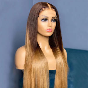 Parrucche frontali in pizzo dritto e setoso parrucche frontali in pizzo per donne capelli biondo capelli lisci brasiliani 10 "-26" - Product Image 1