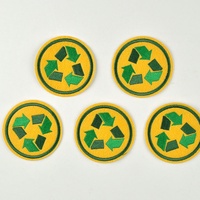Patchs en tissu polyester personnalisés avec logo brodé pour vêtements, chaussures, chapeaux, boîtes - Autocollants de réparation à découper et design personnalisable