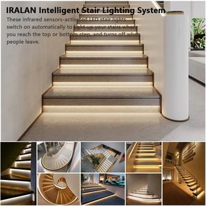 ممر الإضاءة الألومنيوم الذكية مستشعر حركة ليد خطوة أضواء لدرجات السلم - Product Image 4