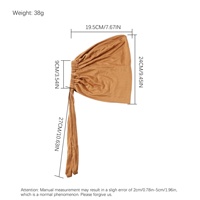 Gorro de Algodón Mercerizado Puro de Alta Calidad, Transpirable, para las Cuatro Estaciones, Ajustable, para Cubrir el Cabello, con Correas Elásticas