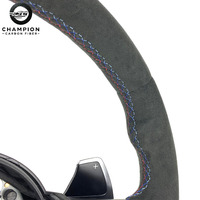 Volant de direction en fibre de carbone et daim personnalisé pour BMW F10 F11 F12 F15 F20 F21 F22 F30 F31 F32 F34 2012-2020, accessoires de voiture