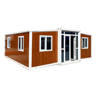 Maison conteneur modulaire préfabriquée de luxe extensible 20ft 40ft, bureau, maison mobile, toilettes, salle de bain, cuisine, en acier contemporain