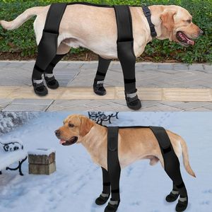 Bottes à bretelles pour <span class=keywords><strong>chien</strong></span>, protections imperméables pour pattes, hiver, réglables, antidérapantes, pour la marche, la course et la <span class=keywords><strong>randonnée</strong></span> en extérieur - Product Image 4
